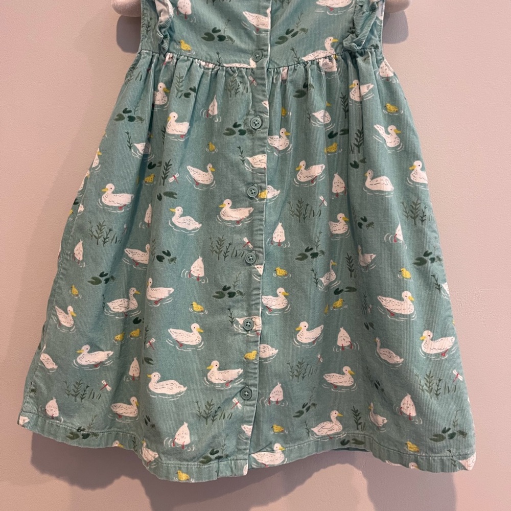 Baby Boden Teal Dress with Duck Print - Picture 2 of 3